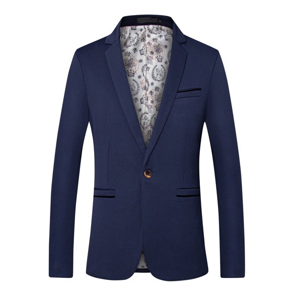 Pisexur Mens Sport Coats and Blazer Long Sleeve Formal Business Blazers Fashion One Button Suit Jackets Casual Solid Color Sport Coat Regular Fit Plus Size Blazer with Pockets L-5XL