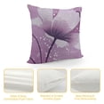 thumbnail image 4 of PHYHOO  Modern Throw Pillow Cushion Cover, Abstract Art Style Illustration of Swirling Ornaments and Irregular Dots, Decorative Square Accent Pillow Case,Violet White, 4 of 5