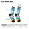thumbnail image 2 of Rateoe Astronaut Tropical Dolphin for Women Casual Calf Socks - Cute Crew Socks - Thin Soft Above Ankle Socks Size 5-11, 2 of 6