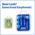 thumbnail image 6 of onn Earphones with Microphone, Blue, 6 of 8