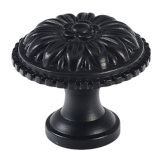simhoa Drawer Handle Knob Easy Installation Round for Sliding Door Cabinets Balcony Black