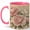 Pink, variant on Vintage Peony Flower Coffee Mug, Pink Cream Botanical Floral Illustration Design, 11 oz Ceramic Cup