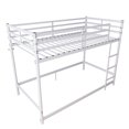 thumbnail image 5 of Leumius Metal Loft Bed,Twin Over Twin Bunk Bed with with Safety Guard Rails and Space-Saving Design,White, 5 of 7