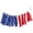 1B- Red, variant on Clearance! 250th Anniversary Patriotic Fabric Garland 59 Inch, Red White Blue Plaid Tassel Banner, 4th of July Independence Day Decor, Farmhouse Mantel Bunting