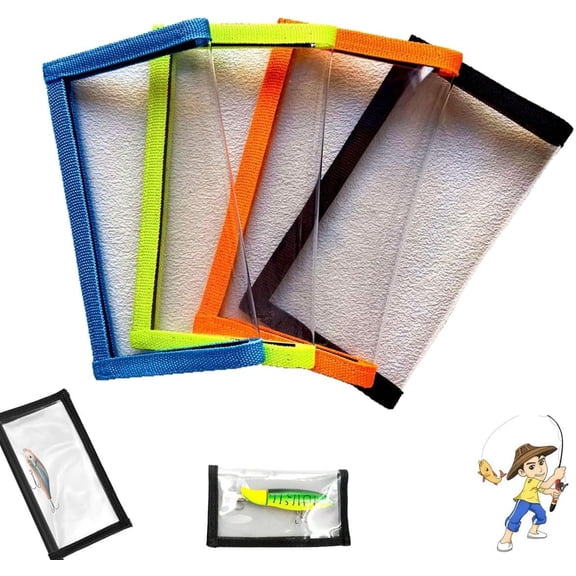 Clear Fishing Lure Wraps, Fishing Bait Protective Sleeves, PVC Lure Covers for Rod, Bait Storage Protector for Saltwater Freshwater, Safer Hook Storage