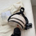 thumbnail image 3 of Riñonera Bolso cruzados para mujer Bolso grande de cuero suave con forma de sillín (blanco), 3 of 6