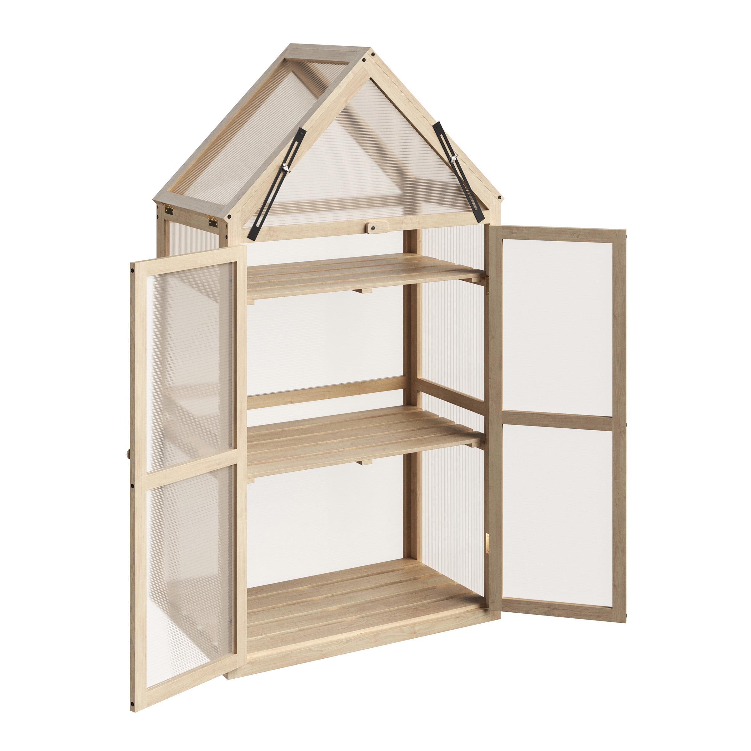 Home-Complete Wood Cold Frame Greenhouse – Mini Grow House
