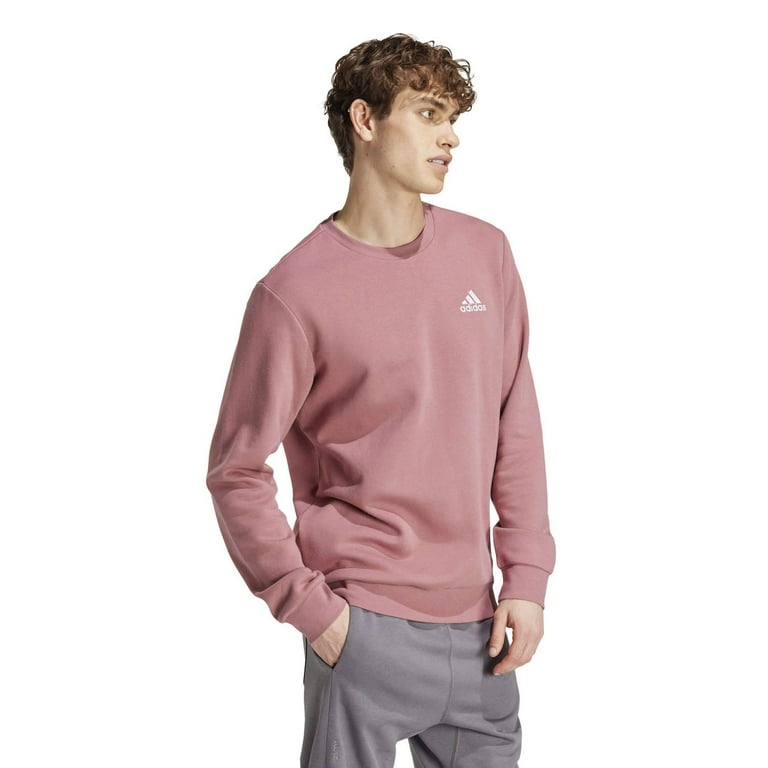 スウェット・トレーナー adidas Brand Love Fleece Sweatshirt IX1320 Men's adidas Feel Cozy Fleece Sweatshirt Color: Preloved