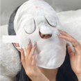 thumbnail image 1 of 3 Holes Towel Mask For Facial Steamer Mask For Women Girls, Reusable Face Towel Mask Cold Hot Compress Facial Steamer, 1 of 5