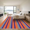 thumbnail image 3 of ODIKA 2'x3' Machine Washable Non-Slip Area Rug, Artistic Gradient Stripe High Traffic Rug with Pad, Orange, 923433, 3 of 8