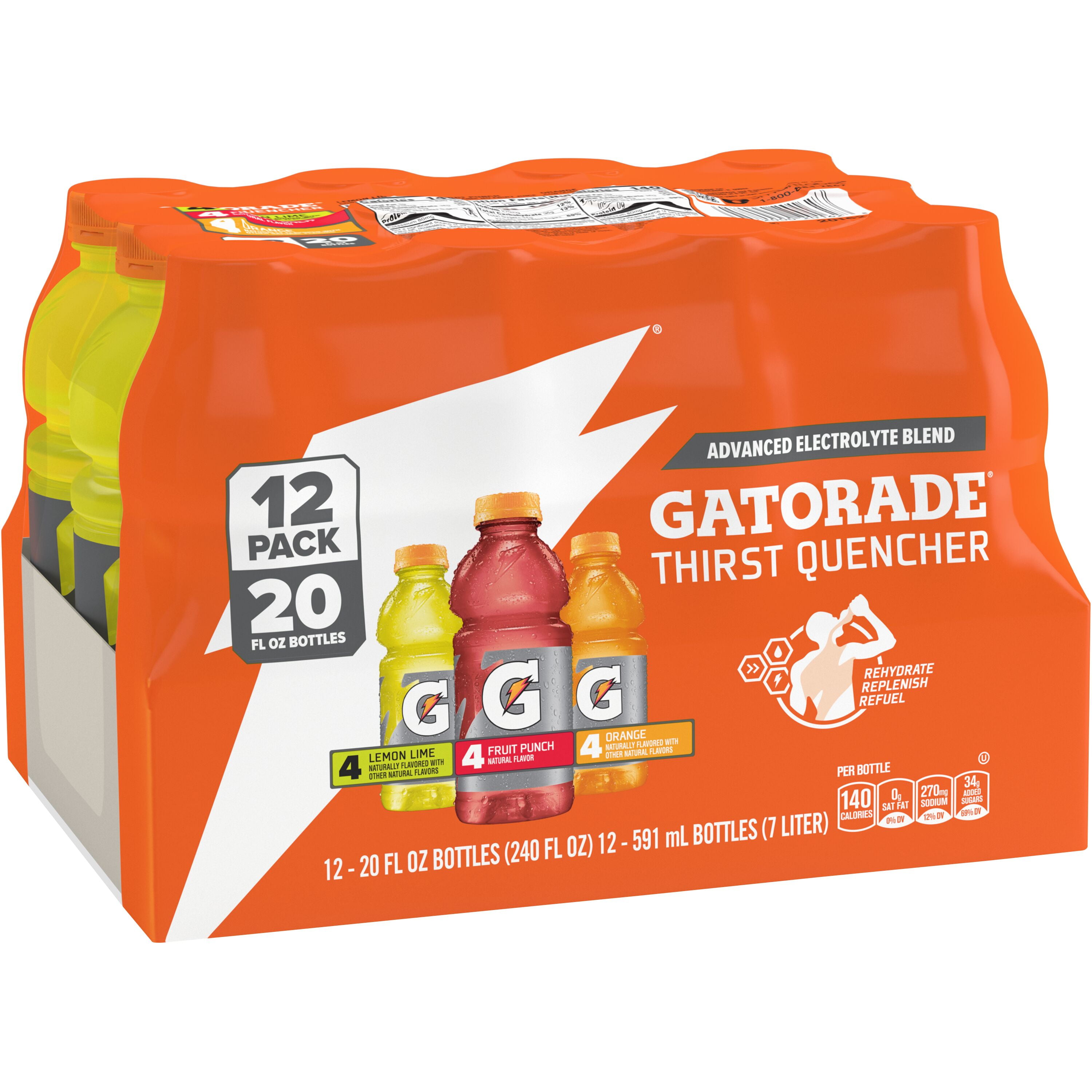 Gatorade Thirst Quencher Variety 20 fl oz, 12 Count