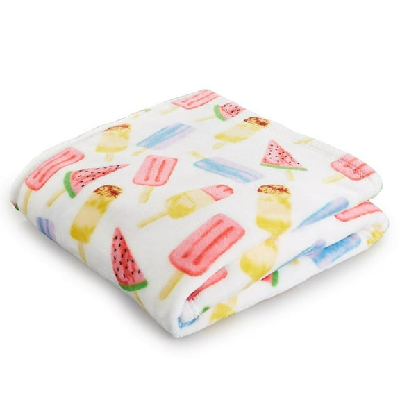 Plazatex Ice Cream Micro plush Decorative All Season Multi Color 50" X 60" Throw Blanket