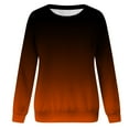 thumbnail image 4 of Summer Tops for Women Viikei Fall Round Neck Tops for Women,Womens Fall Tops Long Sleeve Tops Plus Clearance,Women Long Sleeves Gradient Printing Crewneck Pullover Sweatshirt Tunic Tops Orange L, 4 of 4
