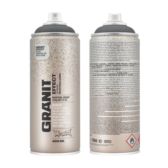 Montana Cans Granit Effect Spray Paint, 400Ml, Grey