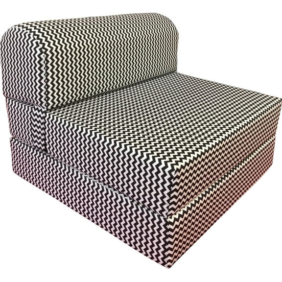 Sleeper Chair Folding Foam Beds, Full Size 6x48x72 Guest Bed Zig Zag