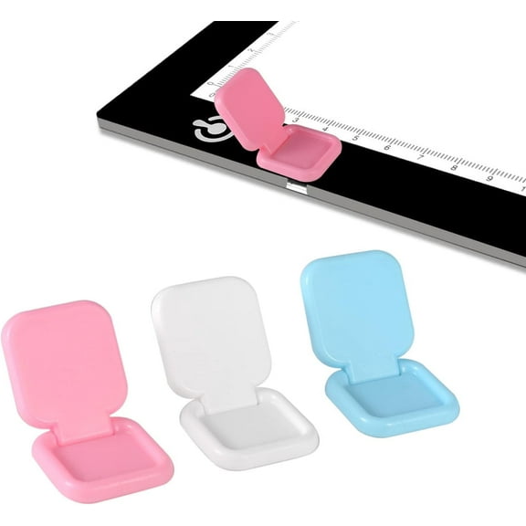 AYAOQIANG Light Pad Switch Cover, 3 Packs Button Cover Apply to 5D DIY Art A3 A4 A5 B4 Light Pad Box Board Tablet (Pink & Blue&White)