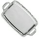 thumbnail image 1 of BRIGHTFUFU Plato rectangular de acero inoxidable para servir alimentos, bandeja para servir aperitivos y frutas con asa., 1 of 7
