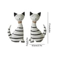thumbnail image 3 of Cheapark 2 Pack Wooden Cat Table Ornament Shelf Sitter Decorative Figurine For Home Office Living Room Bedroom Desktop Pet Themed Decor, 3 of 7