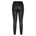 thumbnail image 3 of RQYYD Women's Faux Leather Leggings High Waisted Pleather Pants for Women Black Stretchy PU Tights, 3 of 5