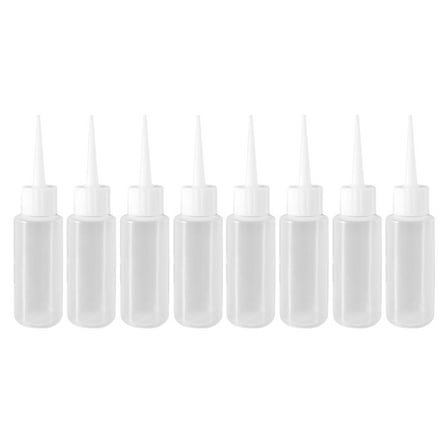 8 Pcs Dispensing Bottle Oil Dispenser Small Squeeze Bottles White