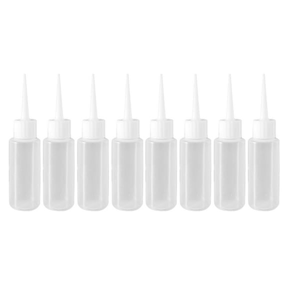 8 Pcs Dispensing Bottle Oil Dispenser Small Squeeze Bottles White