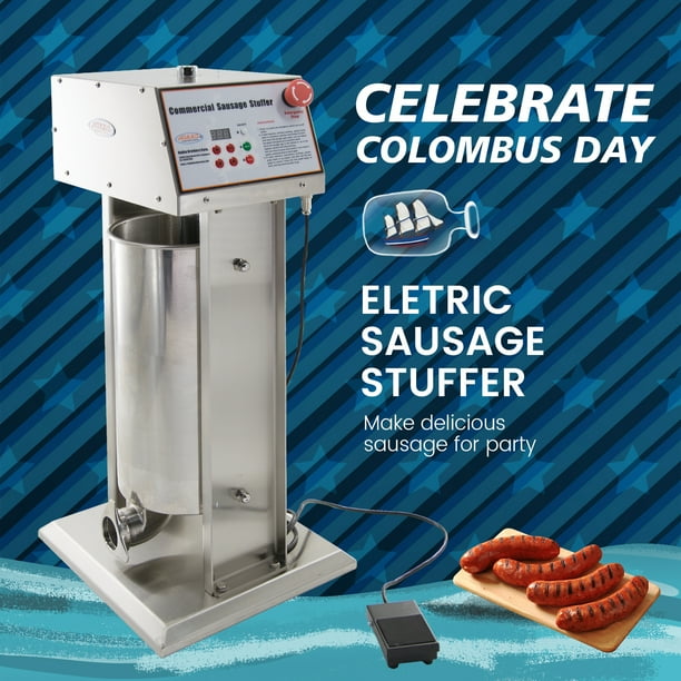 Hakka Commercial 22LB Stainless Steel Electric Sausage Stuffer and