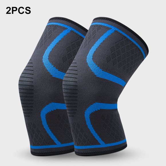 Yeacher 2PCS Men Women Knee Pad Knee Sleeve Knitted Fabric Joint Pain- Football Knee Brace