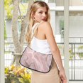 thumbnail image 6 of Rose Gold Marble Pink Womens Chain Shoulder Bag Tote Handbag Clutch Hobo Purse with Zipper for Travel Casual, 6 of 7