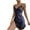 Navy, variant on Nightgowns For Women Sleepwear Satin Silk Pajamas Leopard Print One Piece Nightwear Summer Thin Breathable Strap Dress Homewear Sleepwear Pajama Dress Navy Pjs