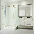 thumbnail image 5 of VIGO Winslow 36 in. L x 48 in. W x 79 in. H Frameless Sliding Shower Enclosure Kit in Matte Brushed Gold with Clear Glass, 5 of 11