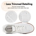 thumbnail image 2 of SUYSTEX Women's Ribbon Lace-Up Fashion Sneakers Arch Support Gum Sole Walking Shoes with Memory Foam, 2 of 6