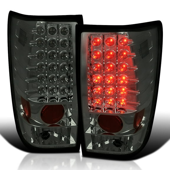 Spec-D Tuning Smoke Lens LED Tail Lights Compatible with 2004-2015 Nissan Titan Without Utility Bed, Left Right Pair Assembly