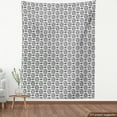 thumbnail image 4 of Ambesonne Black and White Fabric by the Yard Upholstery, Skull and Bow Tie, 5 Yards, Charcoal Grey, 4 of 5
