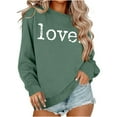 thumbnail image 2 of Valentine's Sweatshirt for Women Cute Love Heart Shirts Casual Long Sleeve Valentine Tshirt Clothes Tops, 2 of 5