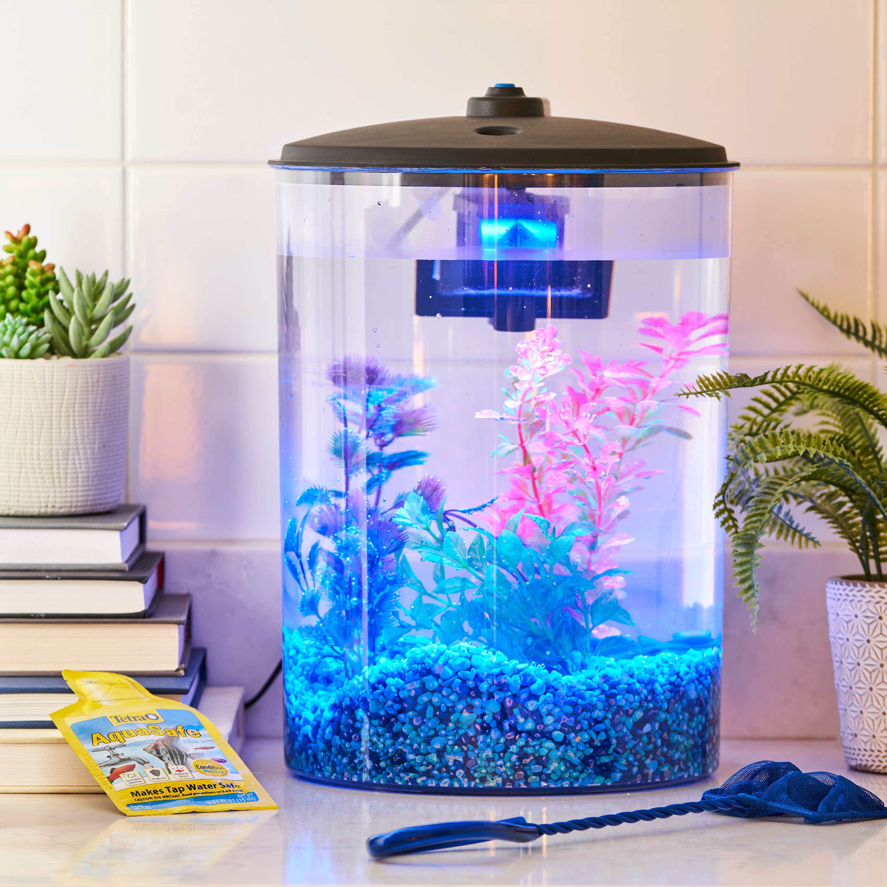 Aqua Culture 3-Gallon Plastic Aquarium with LED Light and Power Filter - image 4 of 7