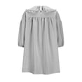 thumbnail image 4 of Vestido de Camisa en Cuadro para las Mujeres 3/4 Manga Puff Muñeca Collar Suelto Mini Vestido, Poliéster Spandex, 4 of 7
