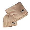 thumbnail image 2 of Beanie for Women Y2K Womens Scarves Set Winter Fashion Must Have Beanies Wool Khaki Scarf, 2 of 4