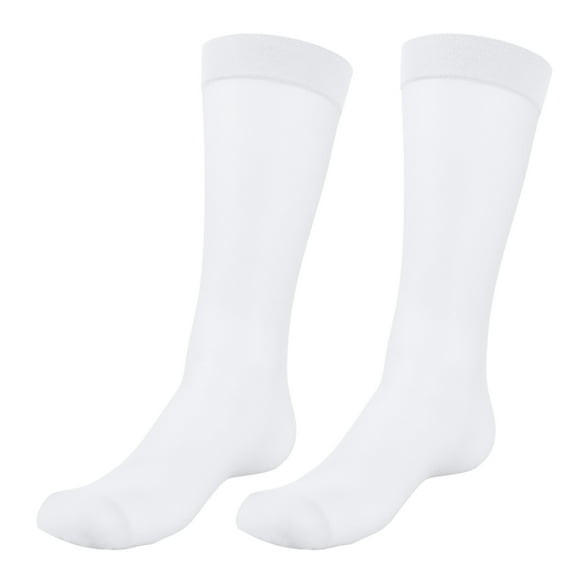 Mens Dress Socks Silk Sheer Formal Business Socks Over the Calf Suit Sock Long Stockings with Reinforced Toe