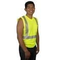 thumbnail image 1 of Cordova V421-3XL Cor-Brite Type R, Class II, Lime Birdseye Mesh T-Shirt, Sleeveless, Chest Pocket, 2-Inch Silver Reflective Tape, 3X-Large, 1 of 1