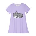 thumbnail image 3 of RXIRUCGD 2025 Vêtements d'Été pour Enfants 3-12 Ans Mode Imprimée Pyjama Rêveur Mi-Mollet Chemise de Nuit, 3 of 3