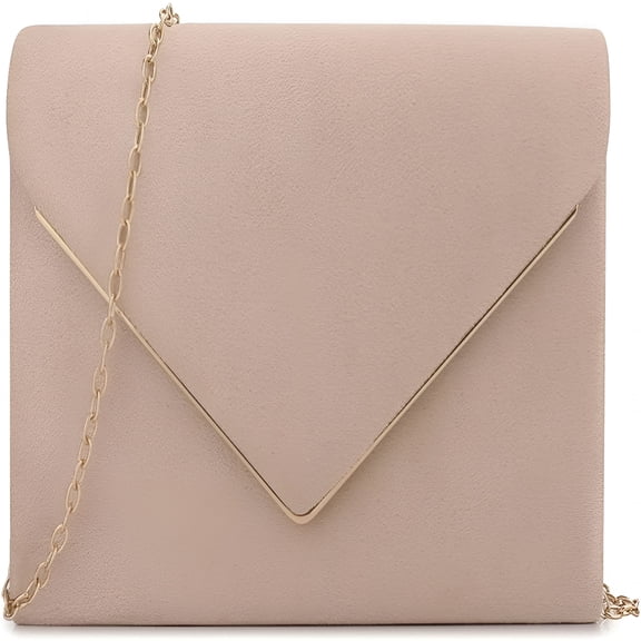 AOMRCOL Clutch Purse for Women Evening Bags Handbags for Wedding Party Cocktail Prom Faux Suede Crossbody Shoulder Bag