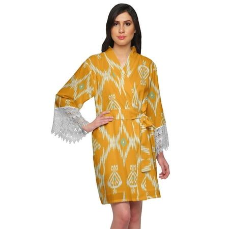 

Moomaya Bride Getting Ready Shirt Cotton Short Robes For Women Bath Robe Girls