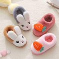 thumbnail image 4 of Otqutp Kids Girls Cute Bunny Slippers Fuzzy House Slides Winter Warm Non Slip Bedroom Shoes Indoor Furry Soft Cozy Slippers, 4 of 9
