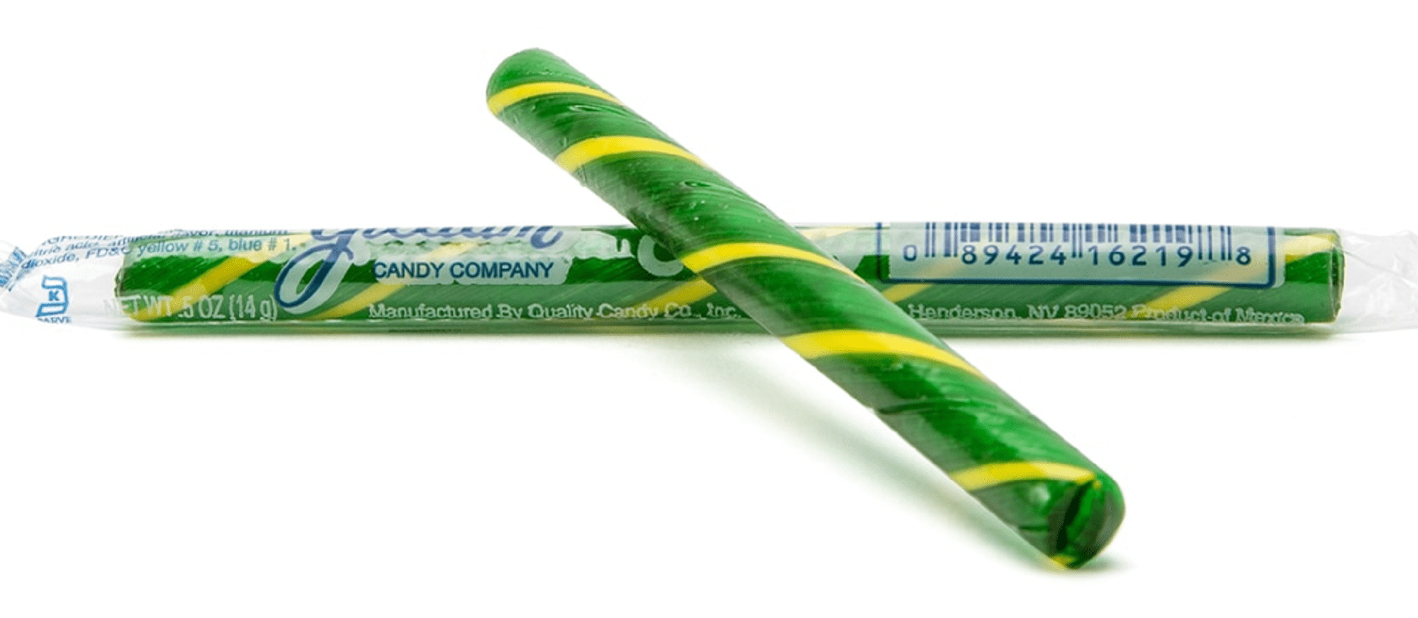 Gilliam Candy Company Old Fashioned Lime Candy Sticks - 80 Ct. - Individually Wrapped - Boxed for Freshness
