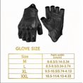 thumbnail image 2 of CSStudio Men's Fingerless Goat Leather Motorcycle Gloves, Perforated Breathable Half Finger Riding Gloves, Elastic Wrist Summer Gloves for Motorbike Off‑Road Driving, 2 of 6