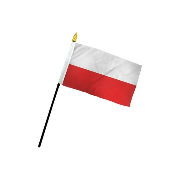 Poland 4x6in Stick Flag