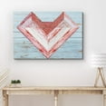 thumbnail image 2 of PixonSign Canvas Print Wall Art Pink & White Abstract Heart Geometric Shapes Wood Panels Modern Art Farmhouse/Country Relax/Calm Ultra for Living Room, Bedroom, Office - 32"x48", 2 of 5