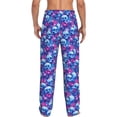 thumbnail image 7 of Salouo blue Skull purple flower Print Pajama Pants for Men, Lounge Pants Elastic Waistband Casual Men's sleepwear Loungewear Sleep Pajama Pant -XX-Large, 7 of 7