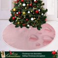 thumbnail image 6 of FMSHPON Pink Hearts Xmas Christmas Tree Skirt Stand Mat for Holiday Party Decoration Indoor Outdoor 36 inches, 6 of 6