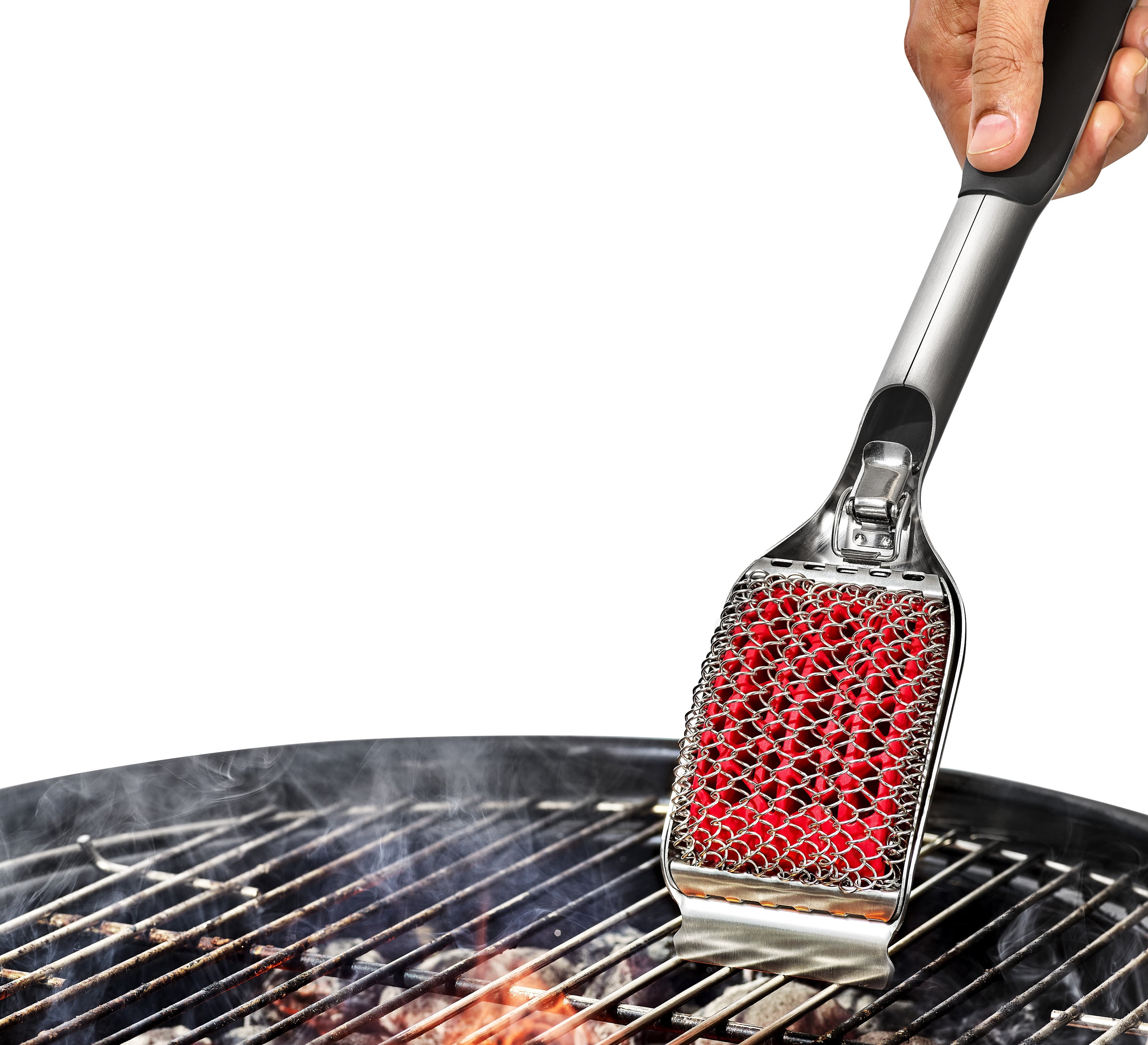 OXO Softworks Grilling Coiled Cleaning Stainless Steel Grill Brush with Replaceable Head